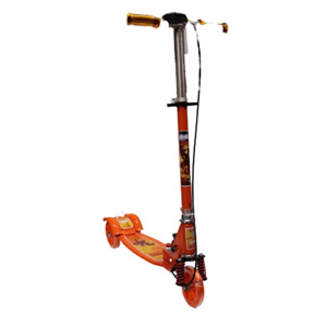 اسکوتر سه چرخ ژله ای چراغ دار نارنجی طرح شگفت انگیزان-اسباب بازی